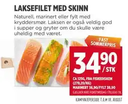 Meny LAKSEFILET MED SKINN tilbud