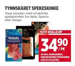 Meny TYNNSKÅRET SPEKESKINKE tilbud
