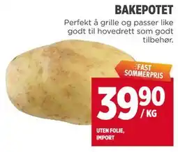 Meny BAKEPOTET tilbud