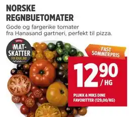 Meny NORSKE REGNBUETOMATER tilbud