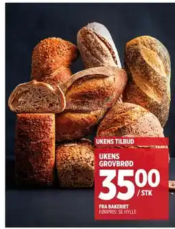 Meny UKENS GROVBRØD tilbud