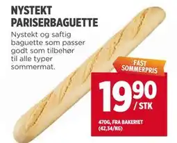 Meny NYSTEKT PARISERBAGUETTE tilbud