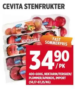 Meny CEVITA STENFRUKTER tilbud