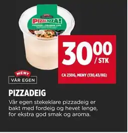 Meny PIZZADEIG tilbud