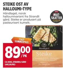 Meny STEIKE OST AV HALLOUMI-TYPE tilbud