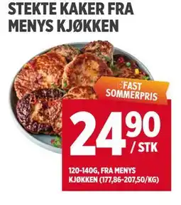 Meny STEKTE KAKER FRA MENYS KJØKKEN tilbud