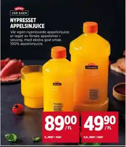 Meny NYPRESSET APPELSINJUICE tilbud