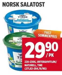 Meny NORSK SALATOST tilbud