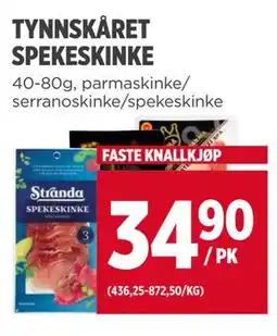 Meny TYNNSKÅRET SPEKESKINKE tilbud