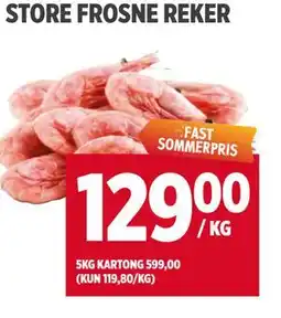 Meny STORE FROSNE REKER tilbud