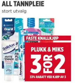 Meny ALL TANNPLEIE tilbud
