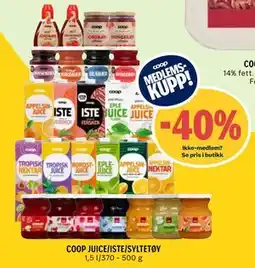 Coop Prix COOP JUICE/ISTE/SYLTETØY tilbud