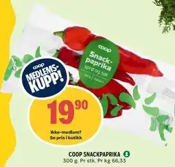 Coop Prix COOP SNACKPAPRIKA, Medlemspris tilbud