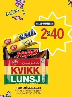 Coop Prix FREIA SMÅSJOKOLADER tilbud
