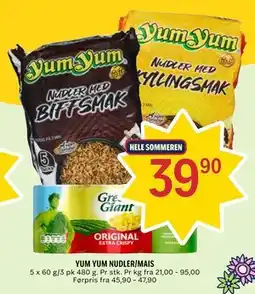 Coop Prix YUM YUM NUDLER/MAIS tilbud
