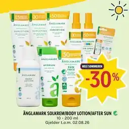 Coop Prix ÄNGLAMARK SOLKREM/BODY LOTION/AFTER SUN tilbud