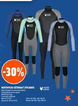 Coop Obs NORTHPEAK VÅTDRAKT EPICWAVE tilbud