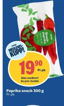 Coop Obs Paprika snack, Medlemspris tilbud