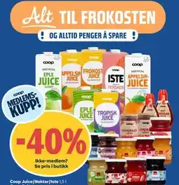 Coop Obs Coop Juice/Nektar/Iste tilbud
