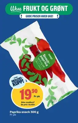 Coop Obs Paprika snack, Medlemspris tilbud