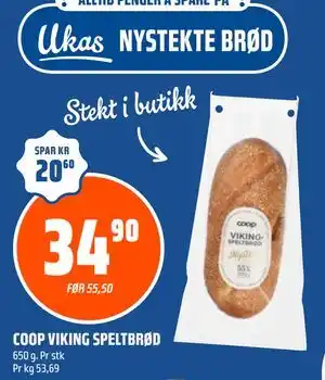 Coop Obs COOP VIKING SPELTBRØD tilbud