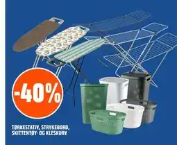 Coop Obs TØRKESTATIV, STRYKEBORD, SKITTENTØY- OG KLESKURV tilbud