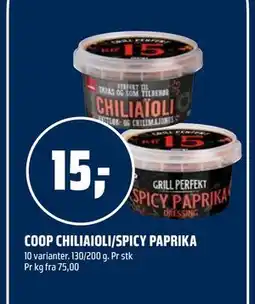 Coop Obs COOP CHILIAIOLI/SPICY PAPRIKA tilbud