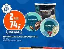 Coop Obs COOP MOZZARELLA/MASCARPONE/RICOTTA tilbud