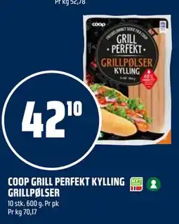 Coop Obs COOP GRILL PERFEKT KYLLING GRILLPØLSER tilbud