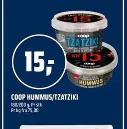 Coop Obs COOP HUMMUS/TZATZIKI tilbud