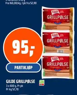 Coop Obs GILDE GRILLPØLSE tilbud