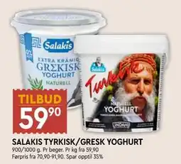 Coop Mega SALAKIS TYRKISK/GRESK YOGHURT tilbud