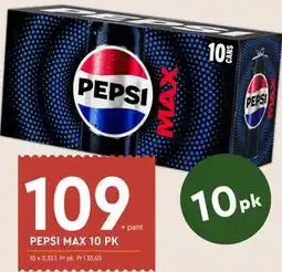 Coop Mega PEPSI MAX 10 PK tilbud