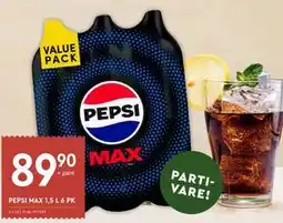 Coop Mega PEPSI MAX 1,5 L 6 PK tilbud