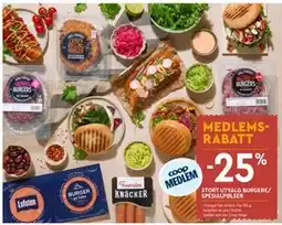 Coop Mega STORT UTVALG BURGERE/ SPESIALPØLSER tilbud