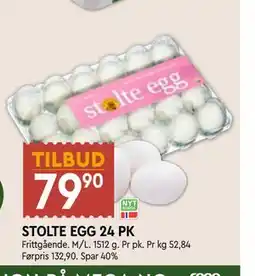 Coop Mega STOLTE EGG 24 PK tilbud