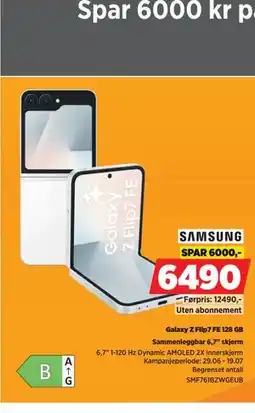 POWER Galaxy Z Flip7 FE 128 GB tilbud