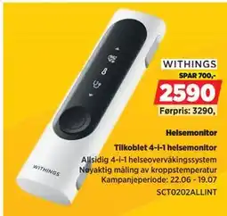 POWER Tilkoblet 4-i-1 helsemonitor tilbud