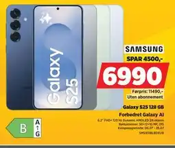 POWER Galaxy S25 128 GB tilbud