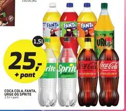 Bunnpris COCA COLA, FANTA, URGE OG SPRITE tilbud