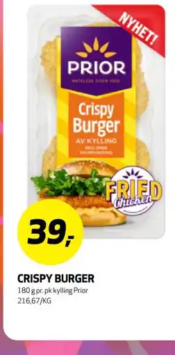 Bunnpris CRISPY BURGER tilbud