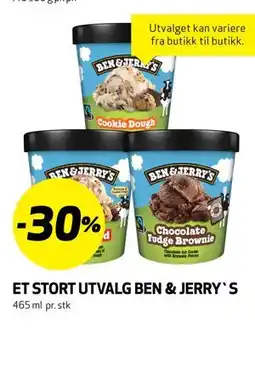 Bunnpris ET STORT UTVALG BEN & JERRY`S tilbud