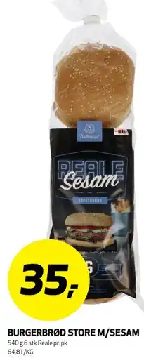 Bunnpris BURGERBRØD STORE M/SESAM tilbud