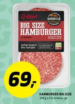 Bunnpris HAMBURGER BIG SIZE tilbud