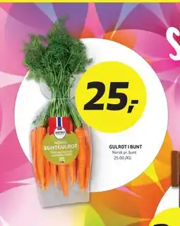 Bunnpris GULROT I BUNT tilbud