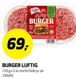 Bunnpris BURGER LUFTIG tilbud