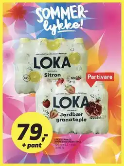 Bunnpris LOKA SITRON OG JORDBÆR & GRANATEPLE tilbud