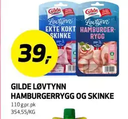 Bunnpris GILDE LØVTYNN HAMBURGERRYGG OG SKINKE tilbud