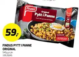 Bunnpris FINDUS PYTT I PANNE ORIGINAL tilbud