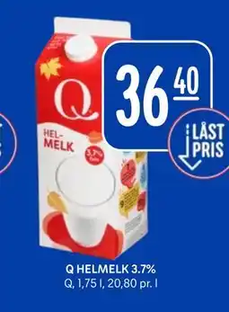 Rema 1000 Q HELMELK 3.7% tilbud